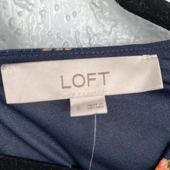 LOFT FLORAL PRINT DRESS SIZE 0 - Picture 6 of 8